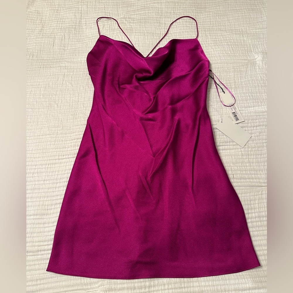 Jay Godfrey Orchid Colored Baldwin Satin Slip Dress - NWT - Size 10 - Picture 6 of 13